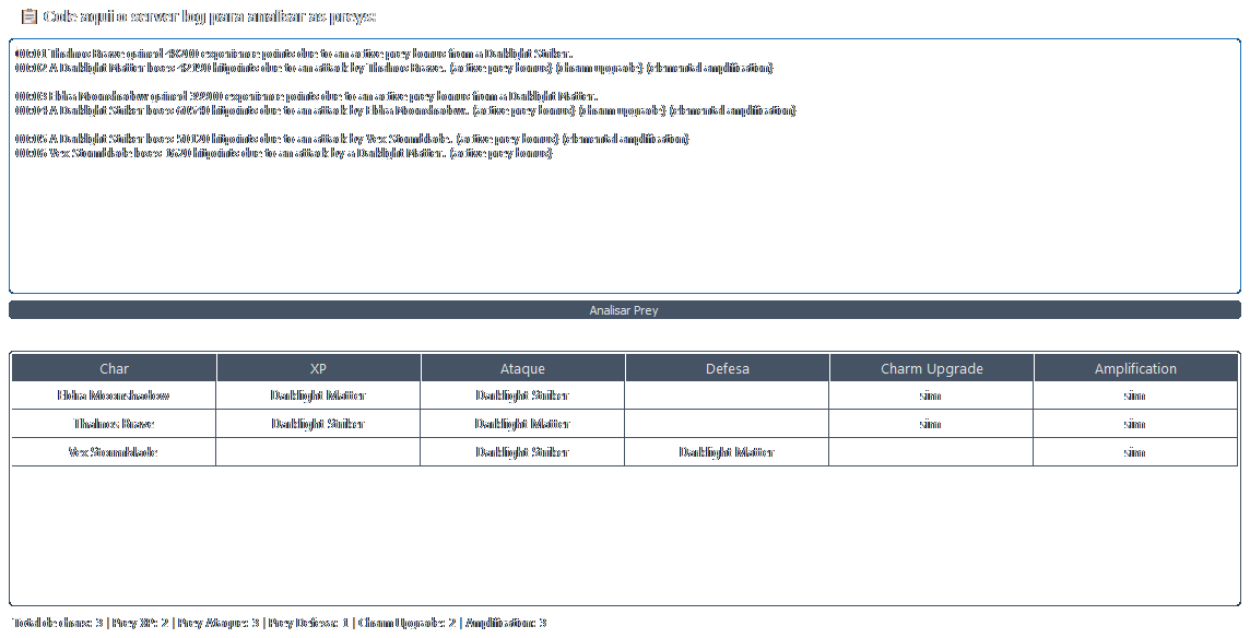 Analisador de prey a partir do server log